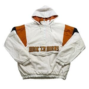 Vintage Texas Longhorns Majestic Hook ’Em Horns Hooded Pullover Jacket Medium